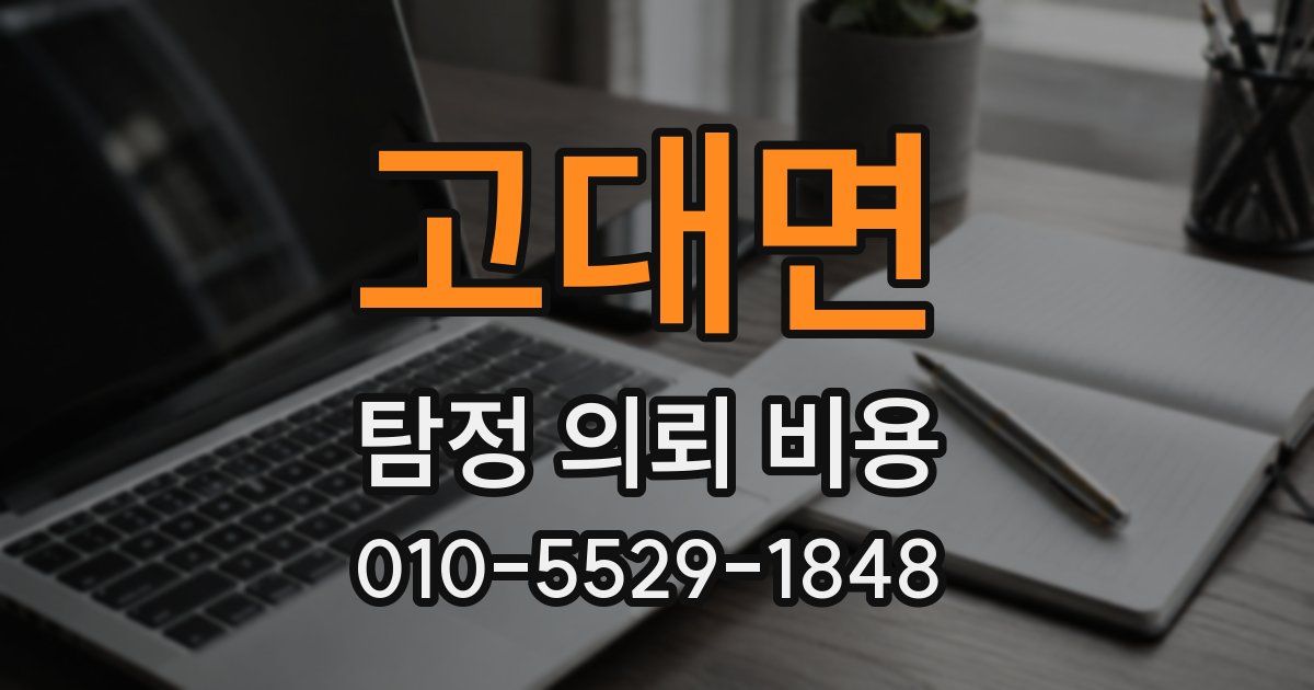 고대면 탐정 의뢰 비용
