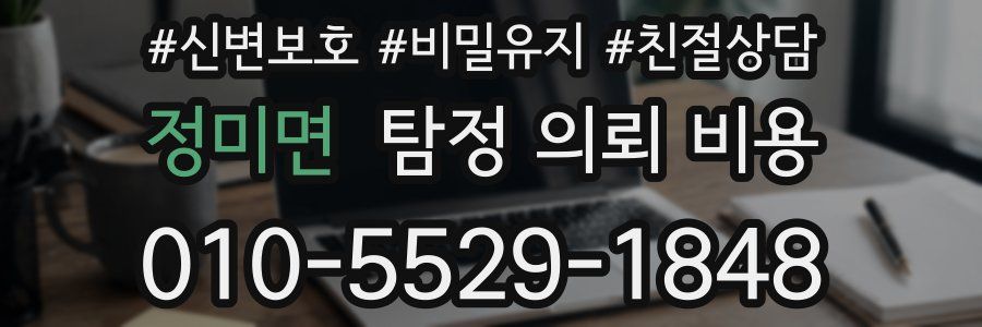 정미면 탐정 의뢰 비용