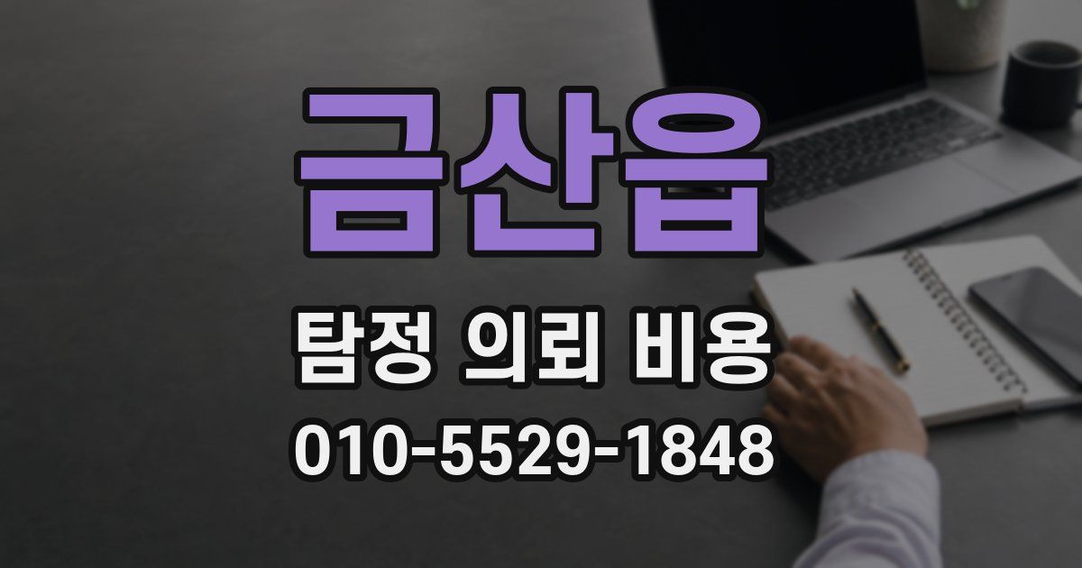 금산읍 탐정 의뢰 비용
