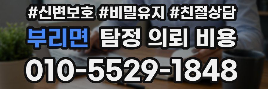 부리면 탐정 의뢰 비용