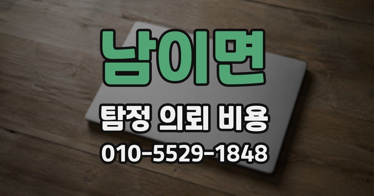 남이면 탐정 의뢰 비용