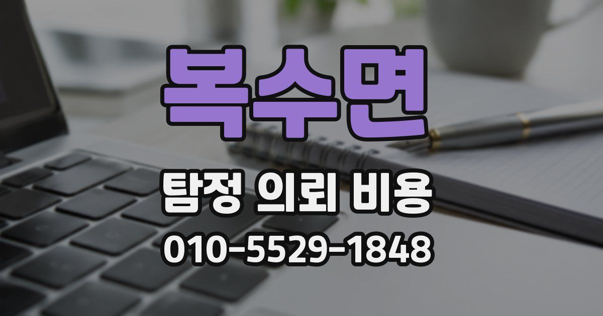 복수면 탐정 의뢰 비용