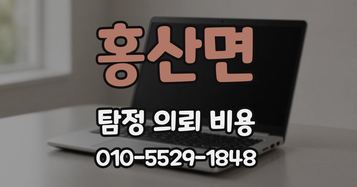홍산면 탐정 의뢰 비용