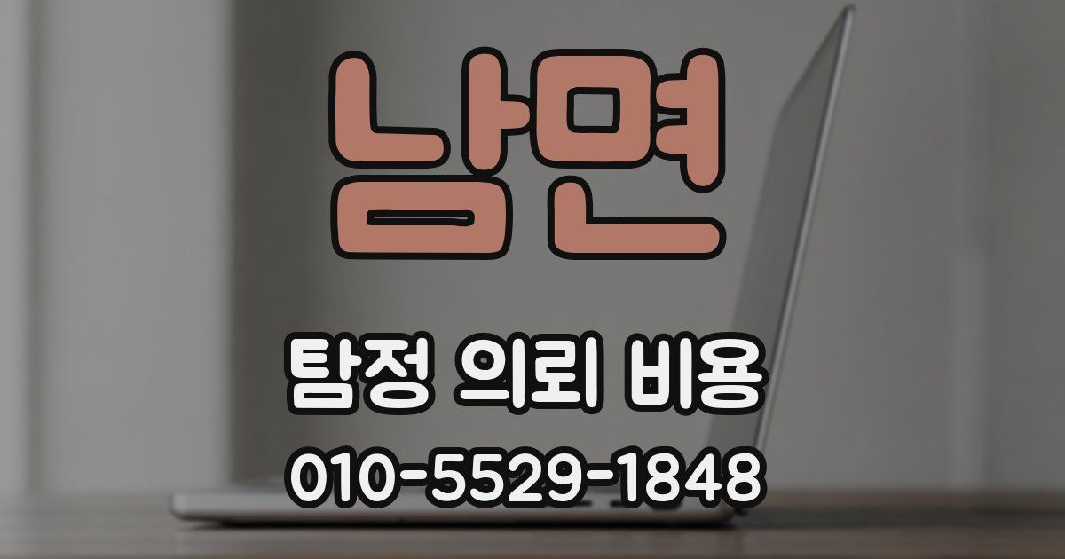 남면 탐정 의뢰 비용