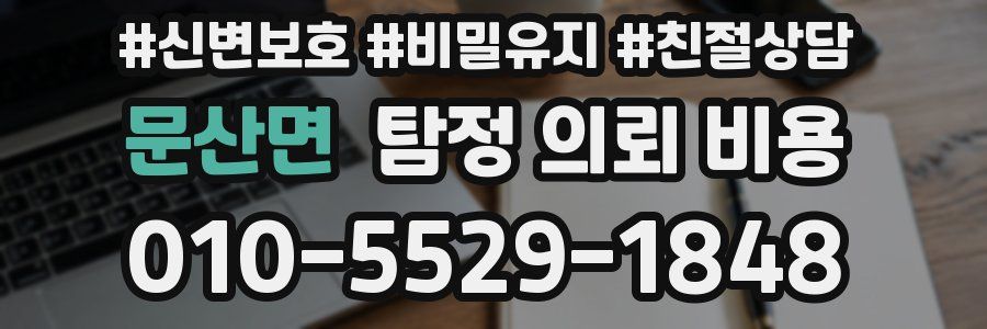 문산면 탐정 의뢰 비용