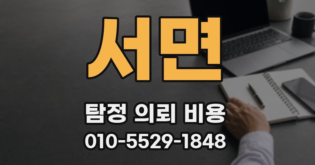서면 탐정 의뢰 비용