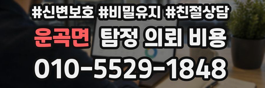 운곡면 탐정 의뢰 비용
