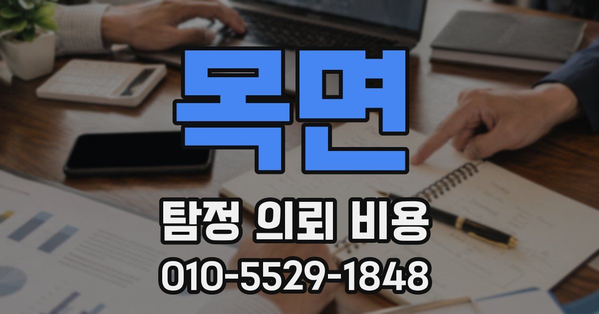 목면 탐정 의뢰 비용