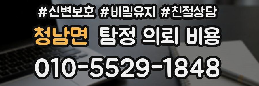 청남면 탐정 의뢰 비용