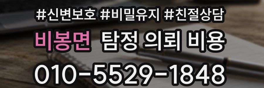 비봉면 탐정 의뢰 비용
