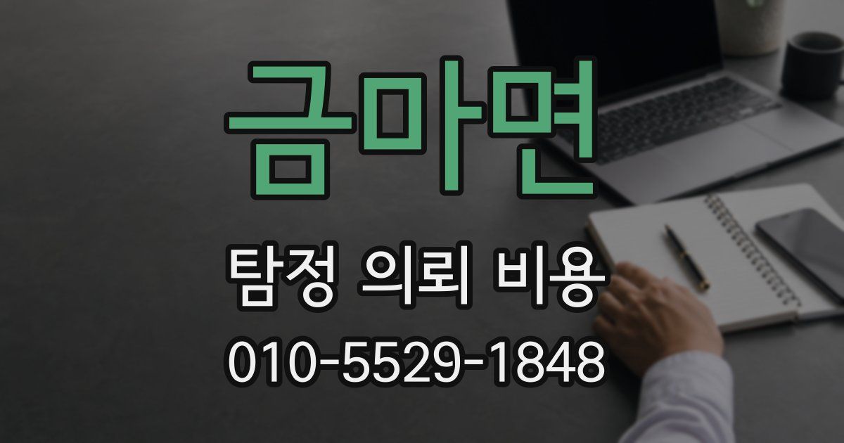 금마면 탐정 의뢰 비용