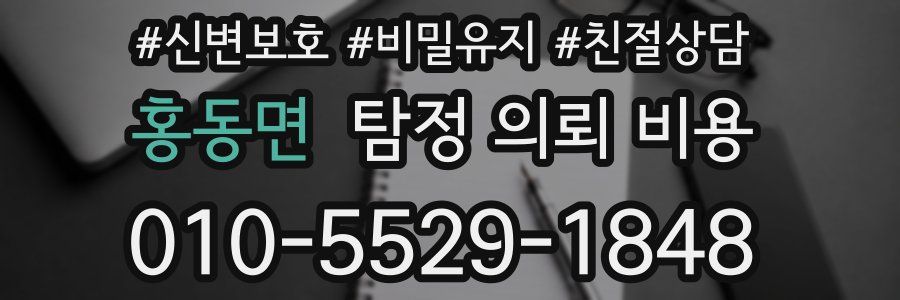홍동면 탐정 의뢰 비용
