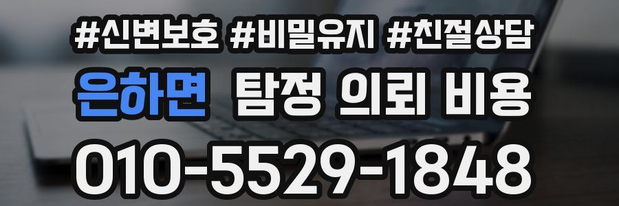 은하면 탐정 의뢰 비용