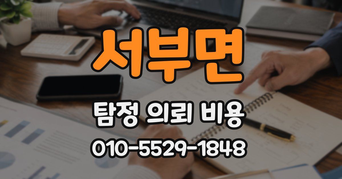 서부면 탐정 의뢰 비용