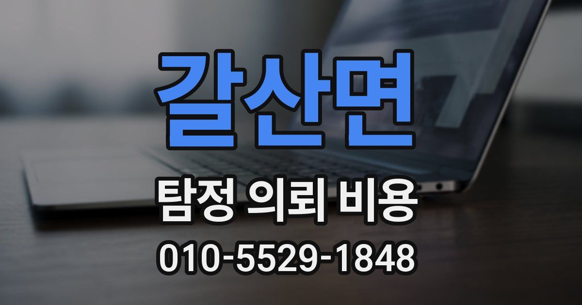 갈산면 탐정 의뢰 비용