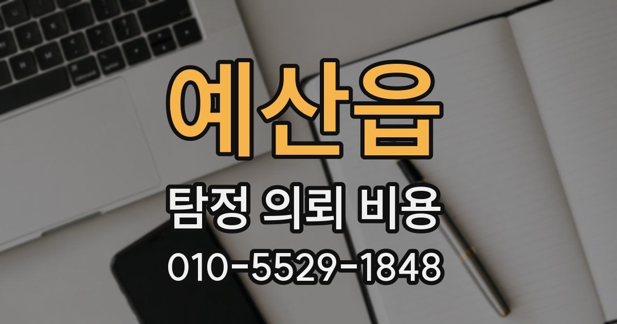 예산읍 탐정 의뢰 비용