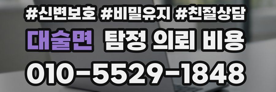대술면 탐정 의뢰 비용
