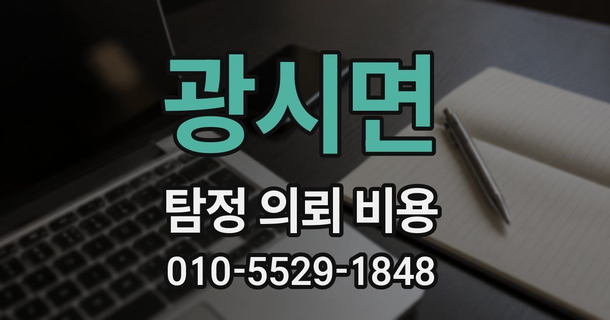 광시면 탐정 의뢰 비용