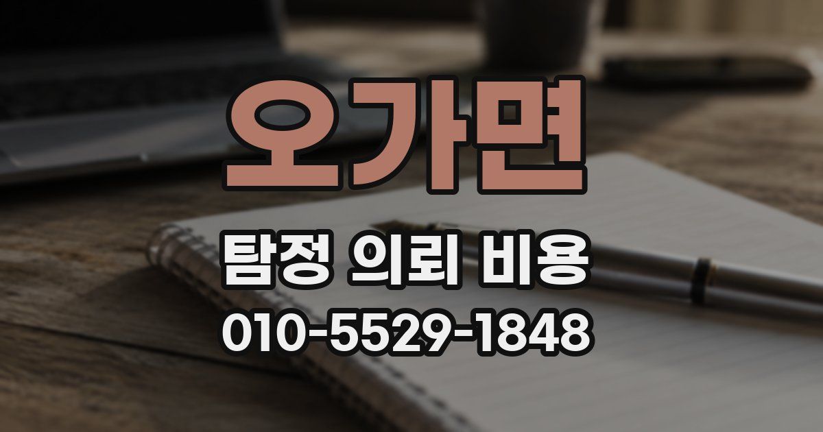 오가면 탐정 의뢰 비용