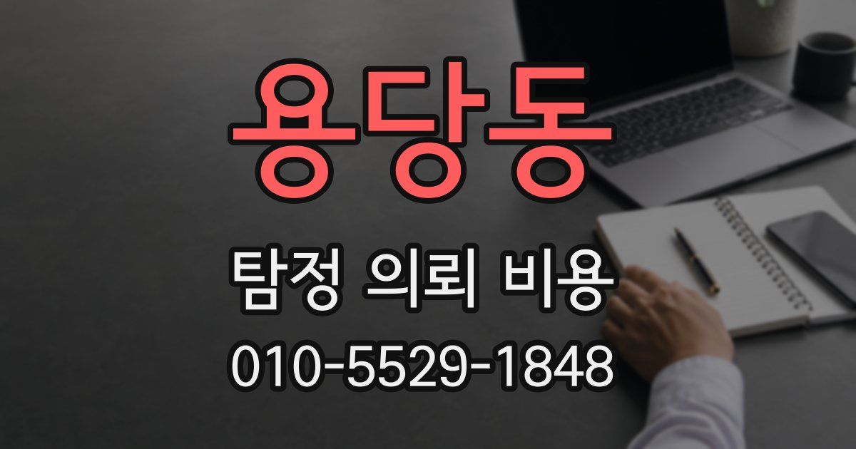 용당동 탐정 의뢰 비용