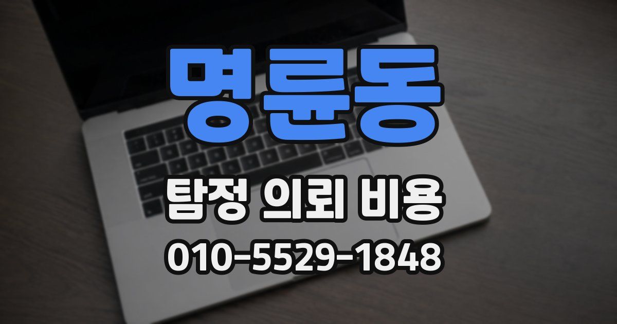 명륜동 탐정 의뢰 비용