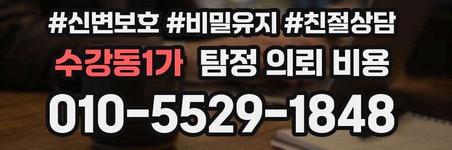 수강동1가 탐정 의뢰 비용