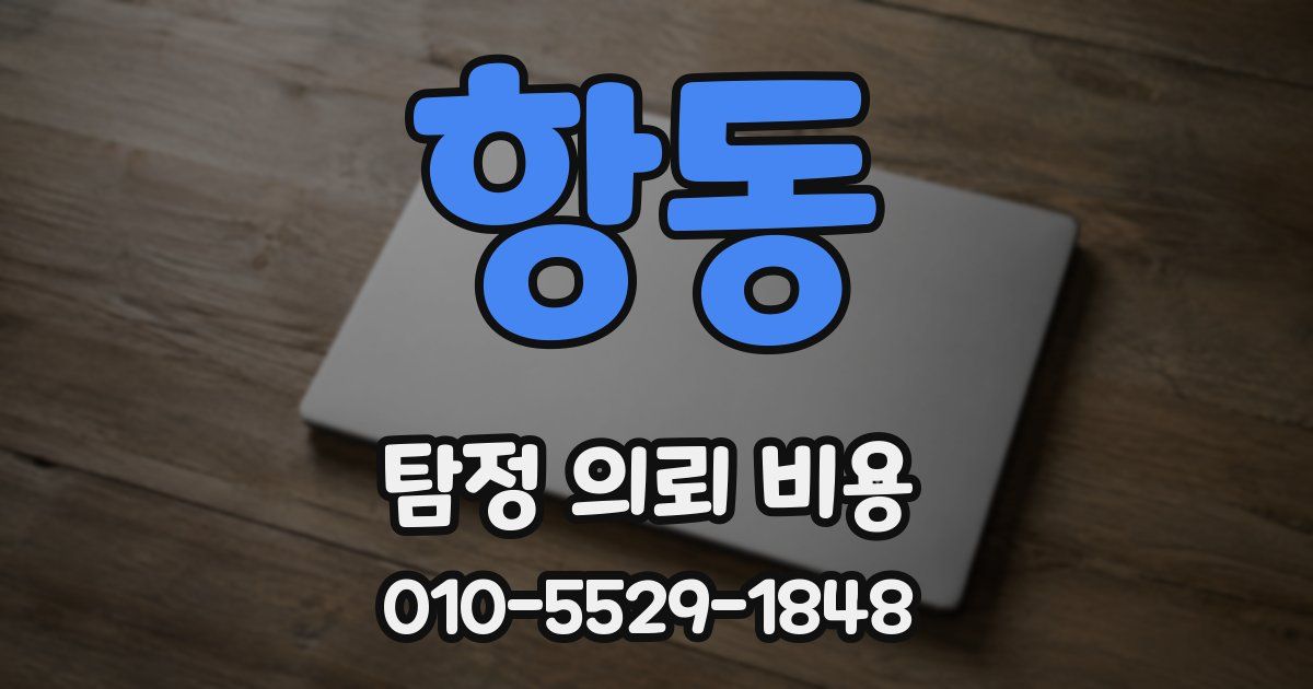 항동 탐정 의뢰 비용