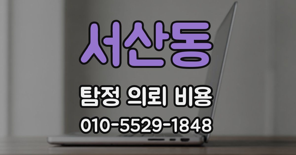 서산동 탐정 의뢰 비용