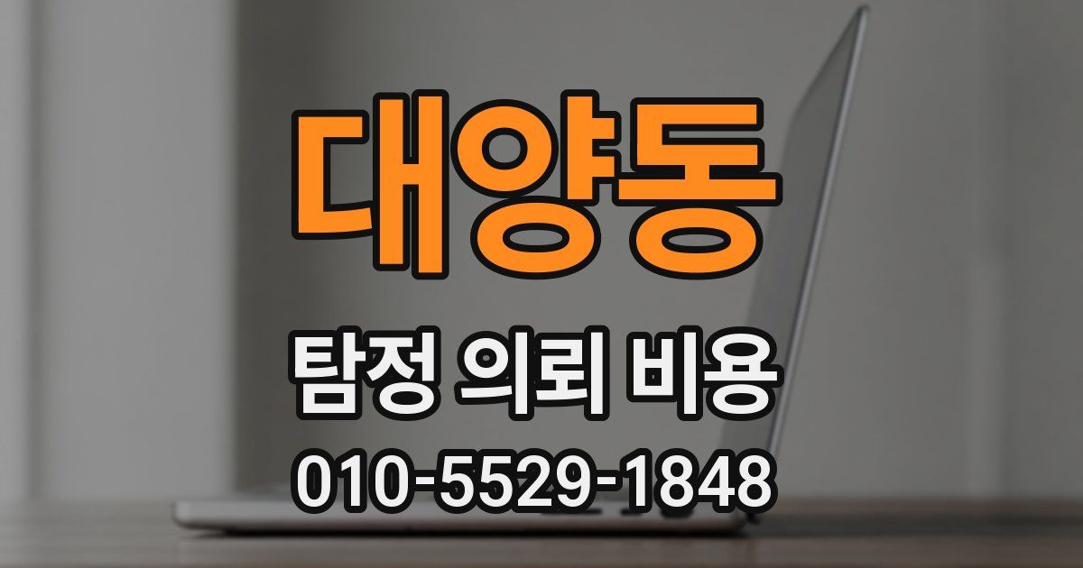 대양동 탐정 의뢰 비용