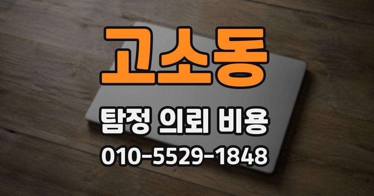고소동 탐정 의뢰 비용