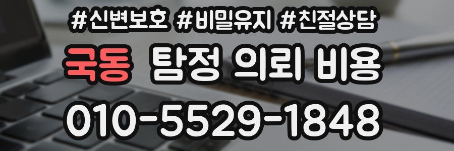 국동 탐정 의뢰 비용