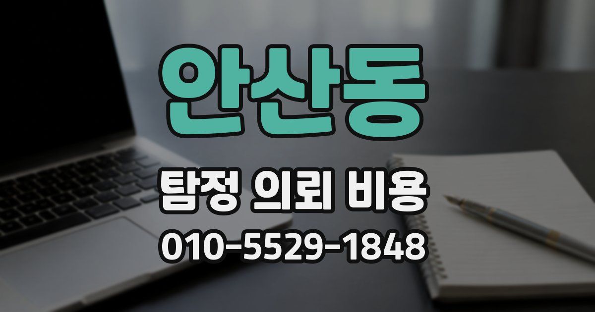 안산동 탐정 의뢰 비용