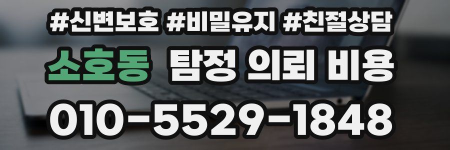 소호동 탐정 의뢰 비용