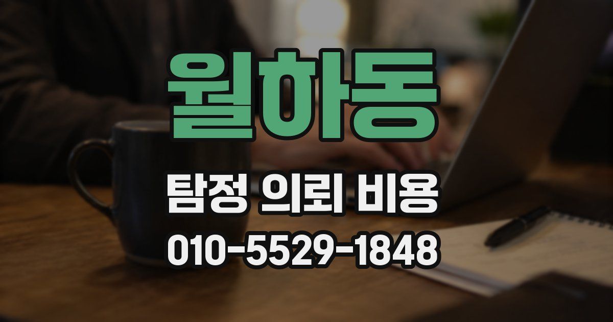 월하동 탐정 의뢰 비용