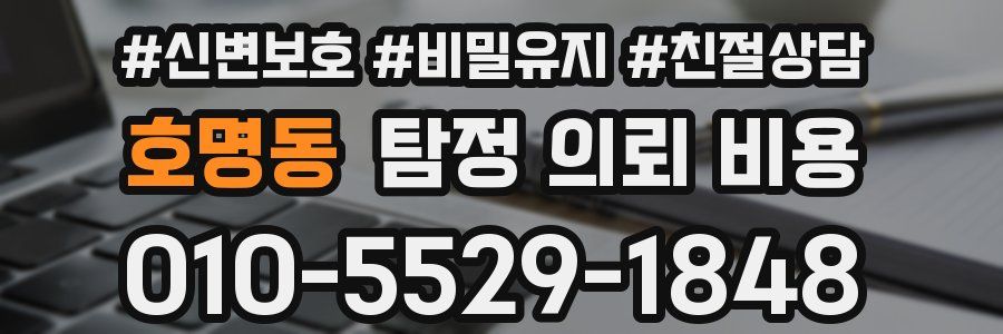 호명동 탐정 의뢰 비용