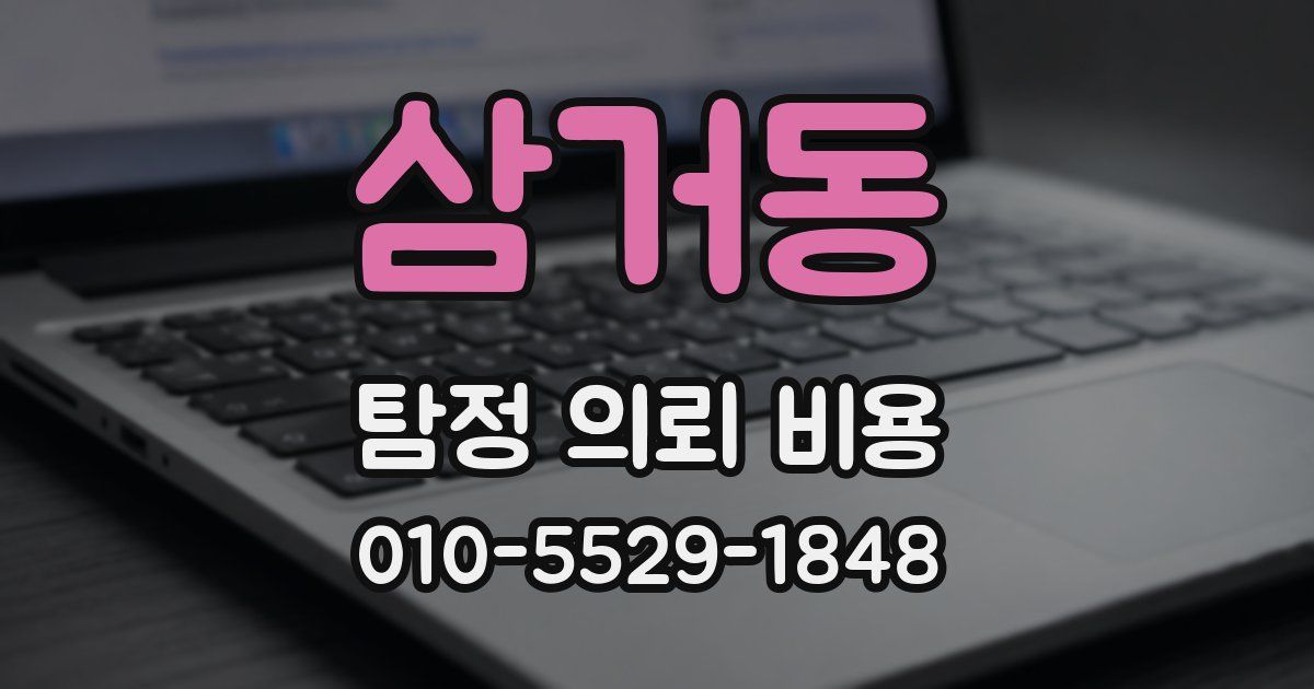 삼거동 탐정 의뢰 비용