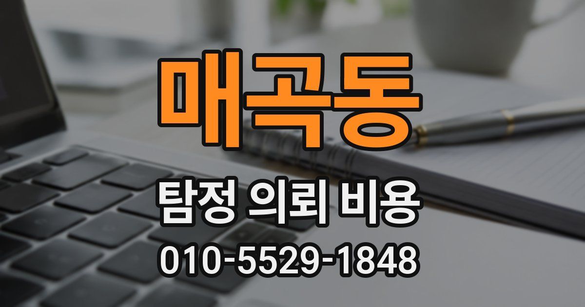 매곡동 탐정 의뢰 비용
