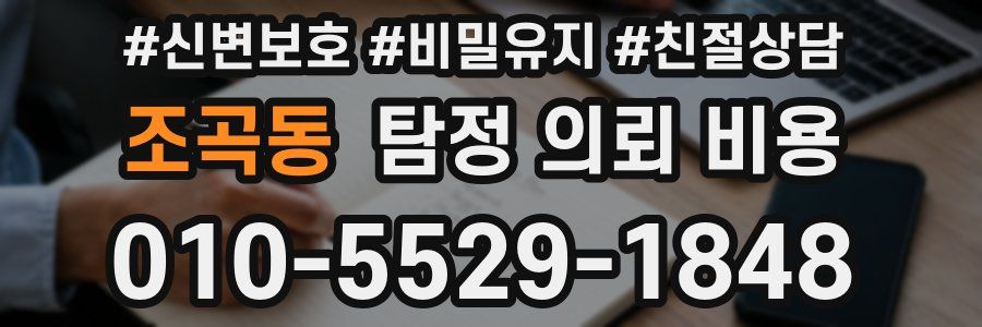 조곡동 탐정 의뢰 비용