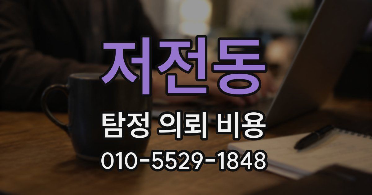 저전동 탐정 의뢰 비용