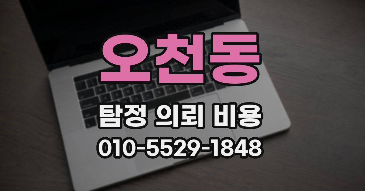 오천동 탐정 의뢰 비용