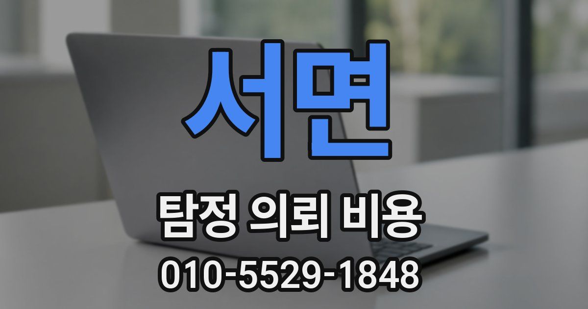 서면 탐정 의뢰 비용