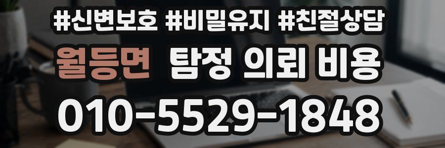 월등면 탐정 의뢰 비용
