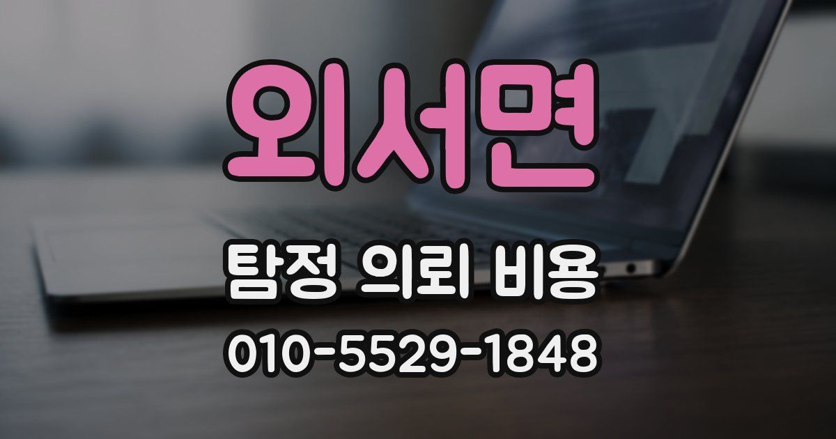 외서면 탐정 의뢰 비용