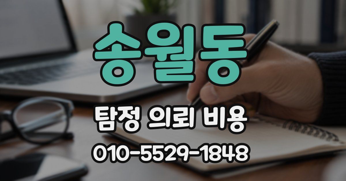 송월동 탐정 의뢰 비용