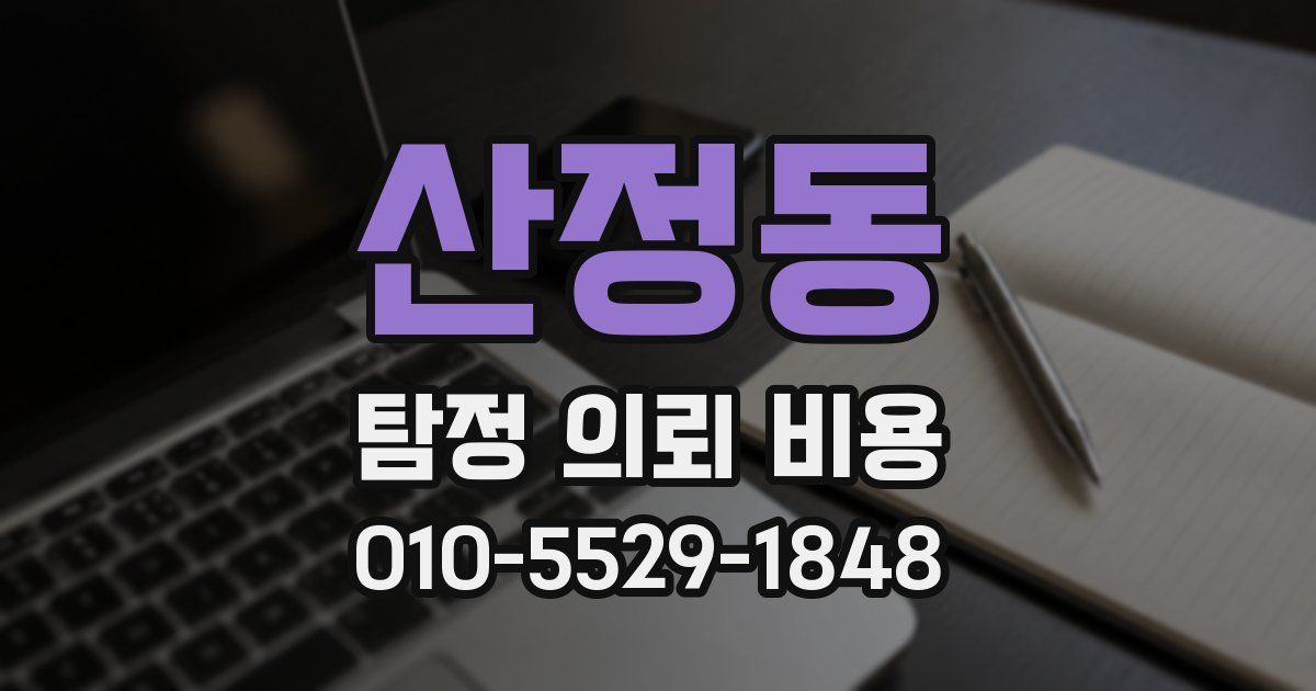 산정동 탐정 의뢰 비용