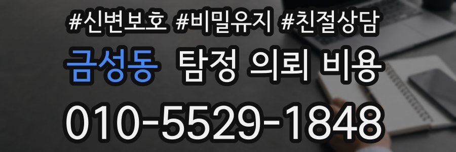 금성동 탐정 의뢰 비용