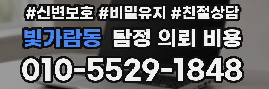 빛가람동 탐정 의뢰 비용