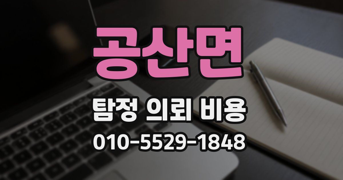 공산면 탐정 의뢰 비용