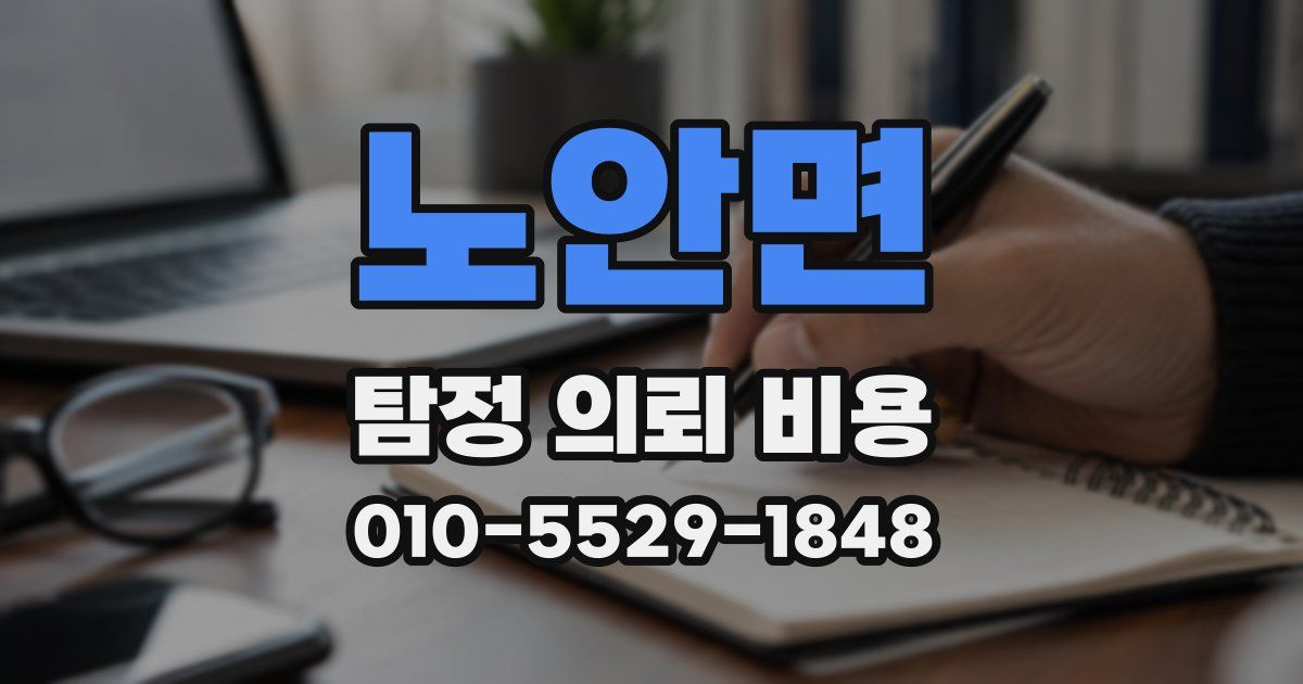 노안면 탐정 의뢰 비용
