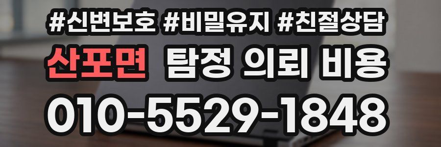 산포면 탐정 의뢰 비용
